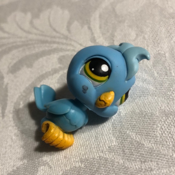 Littlest Pet Shop #317 Blue Cockatoo Bird LPS - Picture 3 of 16